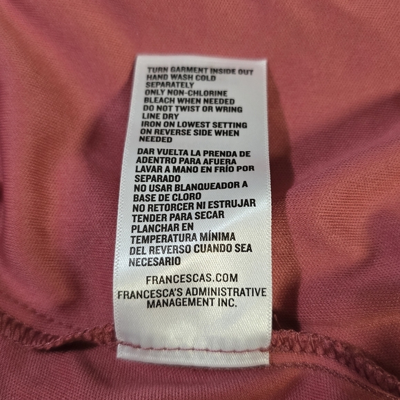 Francescas Ruffle Strap Clipdot Maxi Dress Rose Cutout Sleeveless Ruffle Sz L - Picture 14 of 14